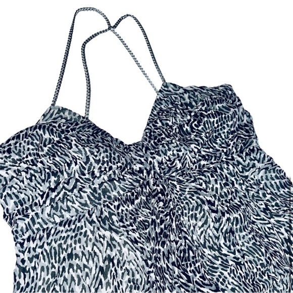 Michael Michael Kors Gray Animal Print
Chain Strap Silk Cocktail Dress Sz S/P - Picture 8 of 9